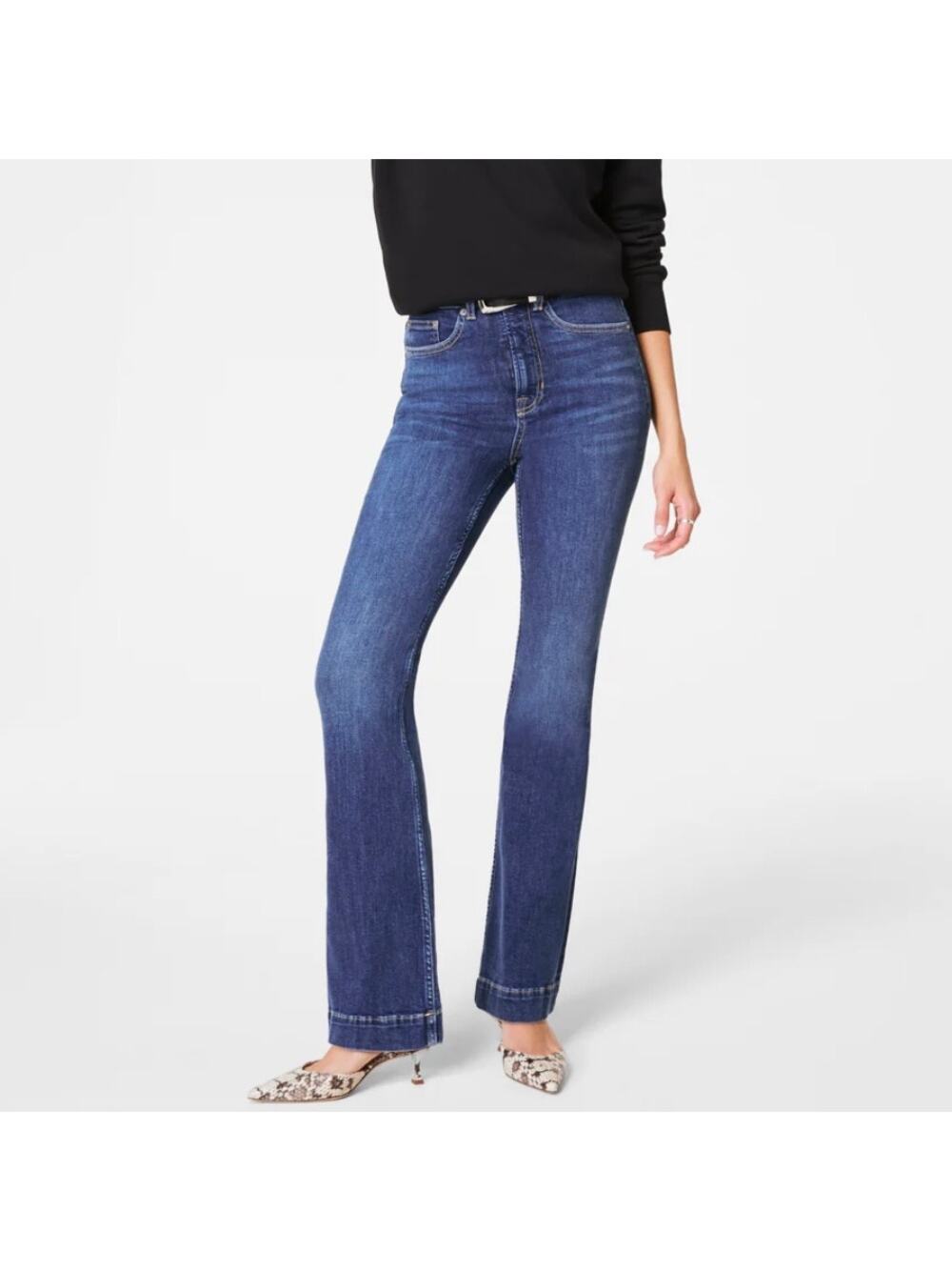 SPANXsculpt ReDefine Flare Jeans Size 10 Medium Indigo Regular Inseam Sculpting